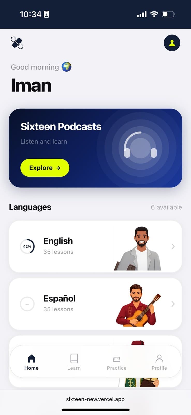 Foreign-language learning platform